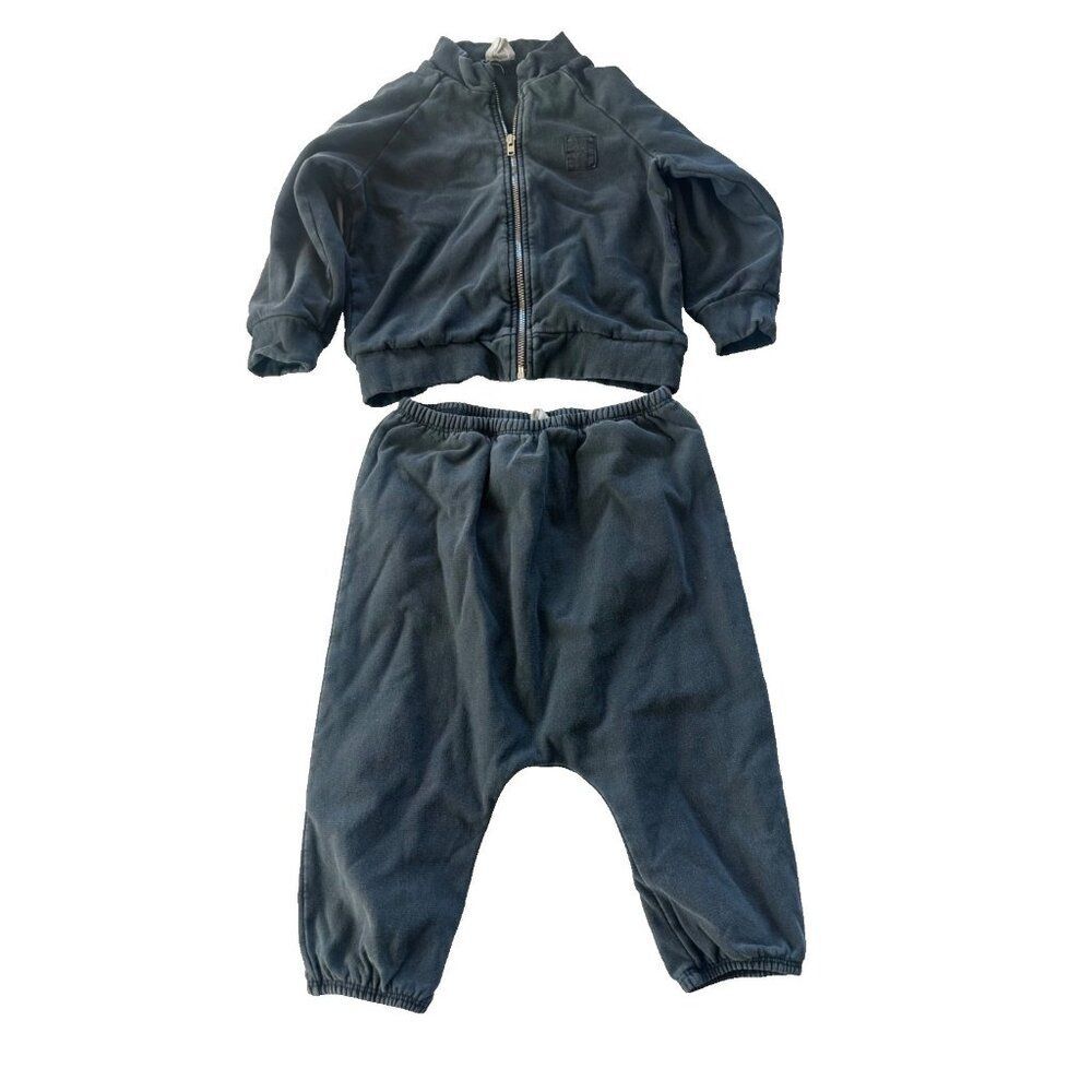 Douuod Baby 18 Month Old Zip Up Sweater Shirt & Harlem Pants Lux Boho